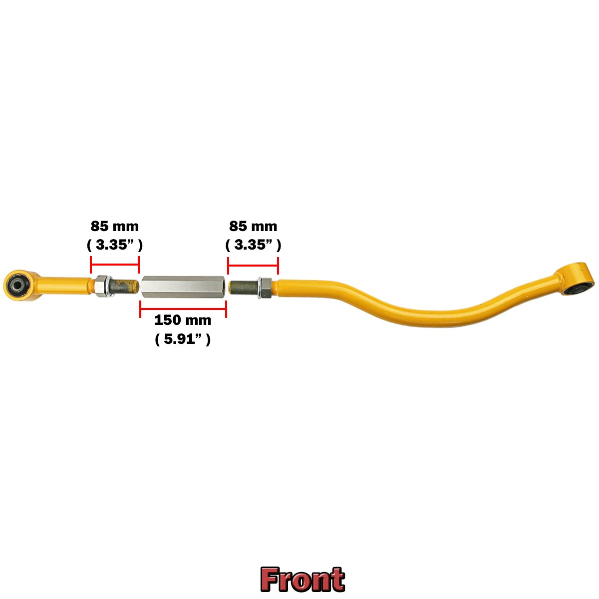 Front + Rear Adjustable Panhard Rod Bar Compatible With Patrol GQ Y60 1987-1997