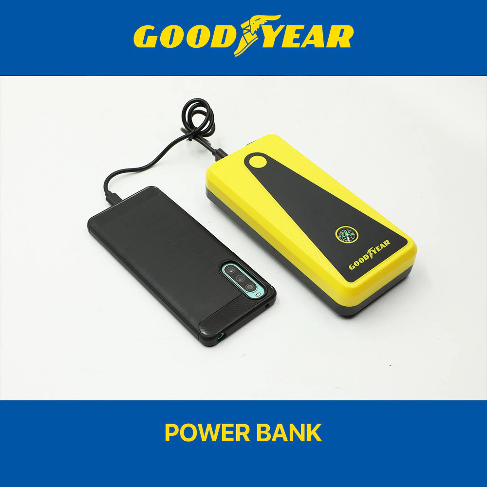 Goodyear Jump Starter Powerbank with LED Screen for Car Emergency Startup Easy to Use Built in LED Portable