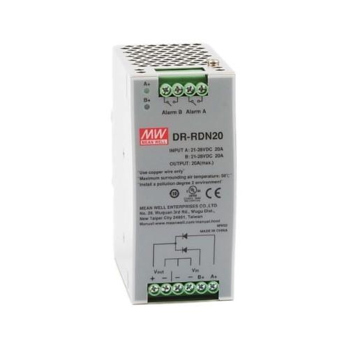 Mean Well MW DR-RDN20 24V 20A DIN Rail Redendant Module