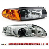 Front Headlight Lamp For Mitsubishi Lancer Evolution EVO 1 2 3 CD9A CE9A 1992-95