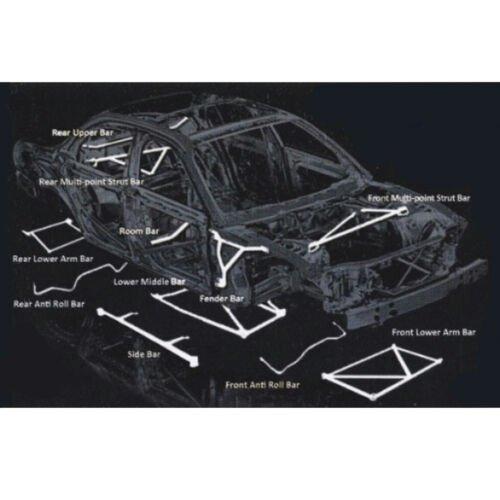 UR RACING Front Tower Strut Bar 2-points Corner Stability For Honda Civic K20A