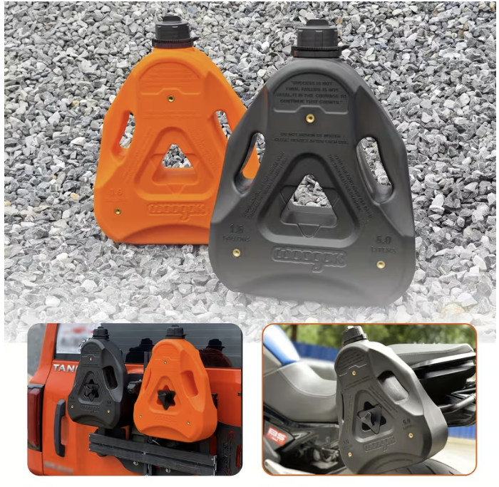 1.6 Gallon/6L Portable Fuel Tank Adjustable Flow Rate w/Spout & Bracket Off-Road