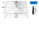 Car Windscreen Sun Shade Car Sunshade UV Heat Reflective Visor Umbrella 2 Sizes
