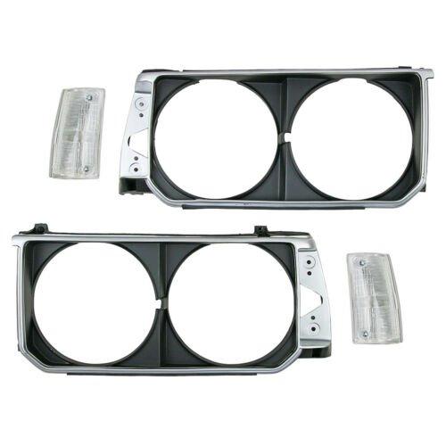 Headlight Lamp Frame Cover Trim + Corner Light For Toyota Corolla KE70 DX 79-84