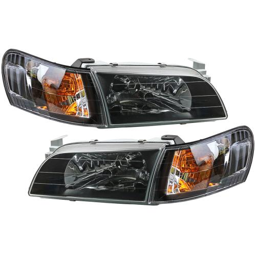 Front Black HeadLights Corner Lamp For Toyota Corolla AE100 AE101 E100 Sedan
