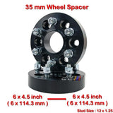 2x 35mm 12x1.25 6x114.3mm Hub Centric Wheel Spacer For Nissan Navara D40 NP300