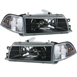Crystal Black Headlight Corner Light Lamp For Corolla AE91 AE92 EE90 1987-1991