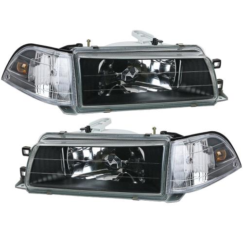 Crystal Black Headlight Corner Light Lamp For Corolla AE91 AE92 EE90 1987-1991