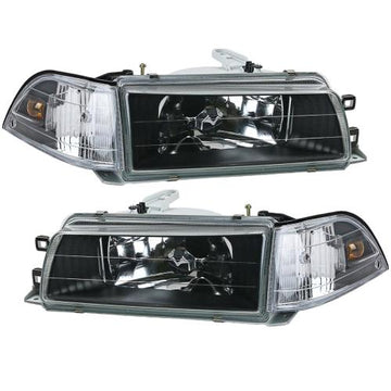 Crystal Black Headlight Corner Light Lamp For Corolla AE91 AE92 EE90 1987-1991