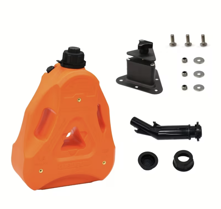 1.6 Gallon/6L Portable Fuel Tank Adjustable Flow Rate w/Spout & Bracket Off-Road
