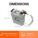 21L Portable Plastic Water Tank Camping With Tap & Shower & Manual Air Pump