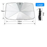 Car Windscreen Sun Shade Car Sunshade UV Heat Reflective Visor Umbrella 2 Sizes