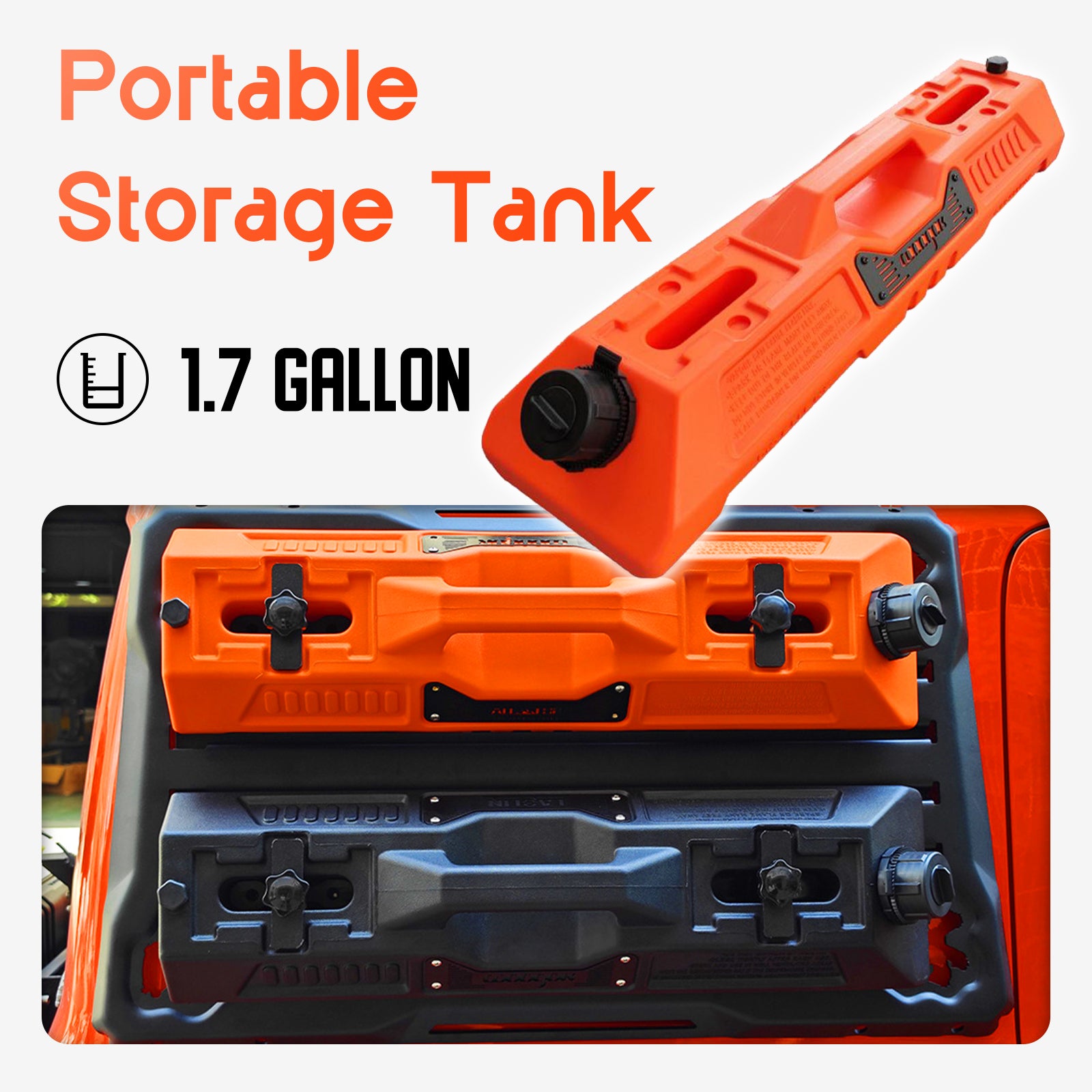 6.5L Portable Fuel Tank Backup Fuel Container Water Tank For Off-road Vehicles