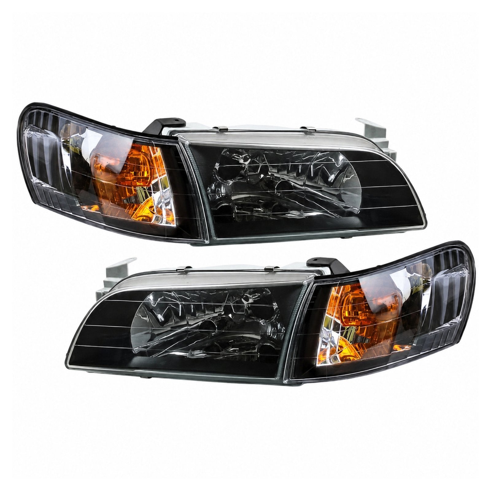 2pcs Front Black Face HeadLight Lamp Fits For Corolla Ae100 Ae101 E100