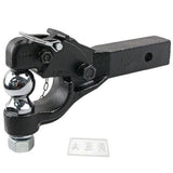 Heavy Duty 8 Ton Ball Combo Pintle Tow Hook Receiver Arm Hitch Towing 4WD Truck