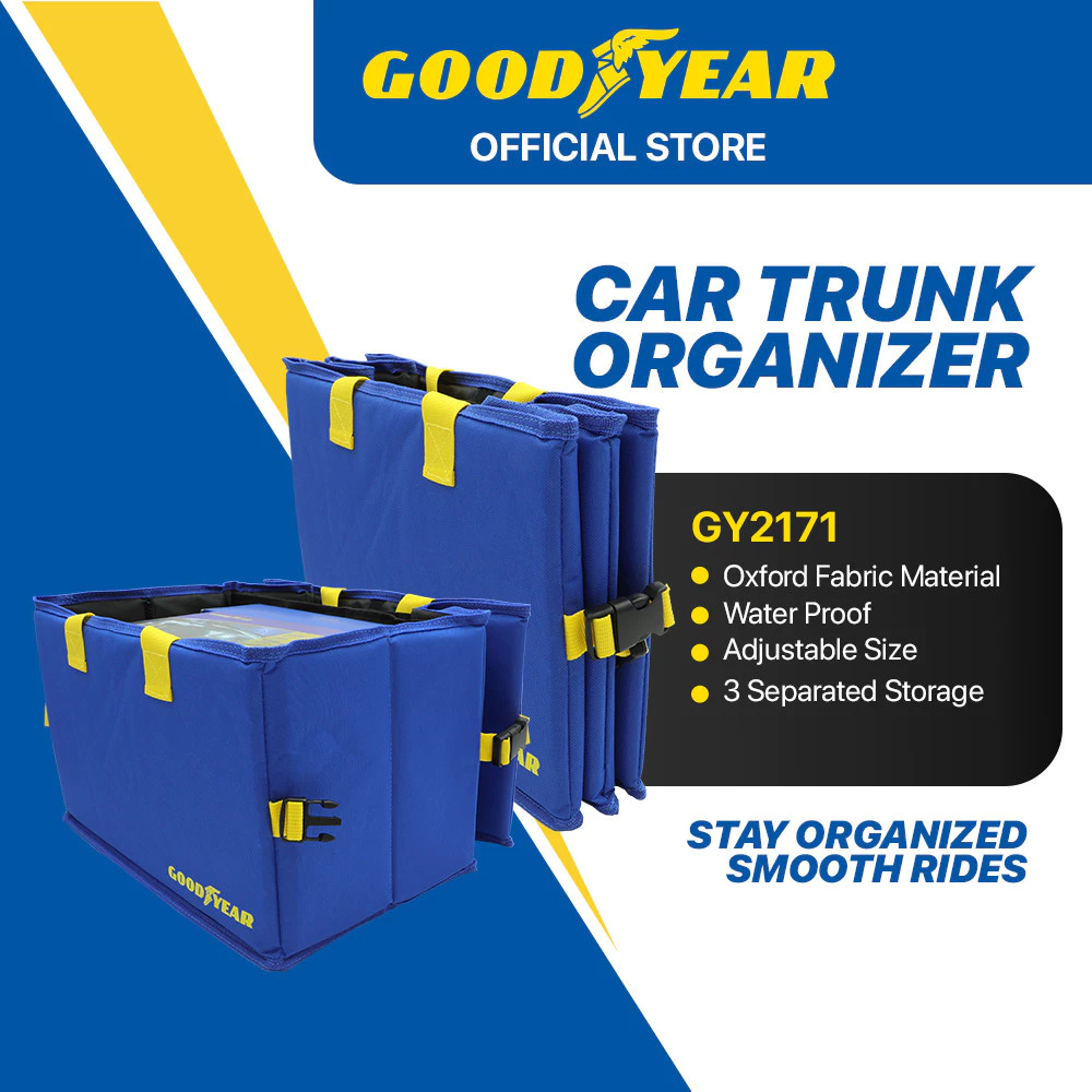 Goodyear Car Trunk Storage Organizer Box Truck Boot Bonnet Organiser Foldable Co