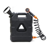 21L Portable Water Tank For Camping With Tap & Shower & Upgraded Air Pump Cap