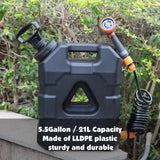 21L Portable Water Tank For Camping With Tap & Shower & Upgraded Air Pump Cap