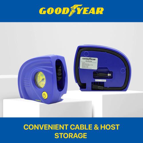 Goodyear Air Compressor Conch Design Tyre Inflator Air Pump 12V 120W 80 PSI