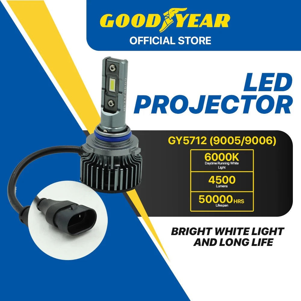 Goodyear LS3 LED Headlight Bulb Set - H1/H4/H7/H8/H11/9005/9006 12V&24V GENUINE