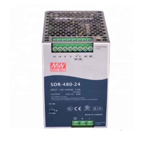 Mean Well SDR-480-24 24V 20A 480W Slim DIN Rail Power Supply with PFC Function