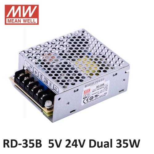 Mean Well MW RD-35B 35W 2.2A @ 5V & 1A 24V Double Output Switching Power Supply