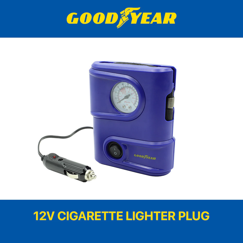 Goodyear Air Compressor Tire Air Pump 120PSI 12V 75W 10A With Storage Bag