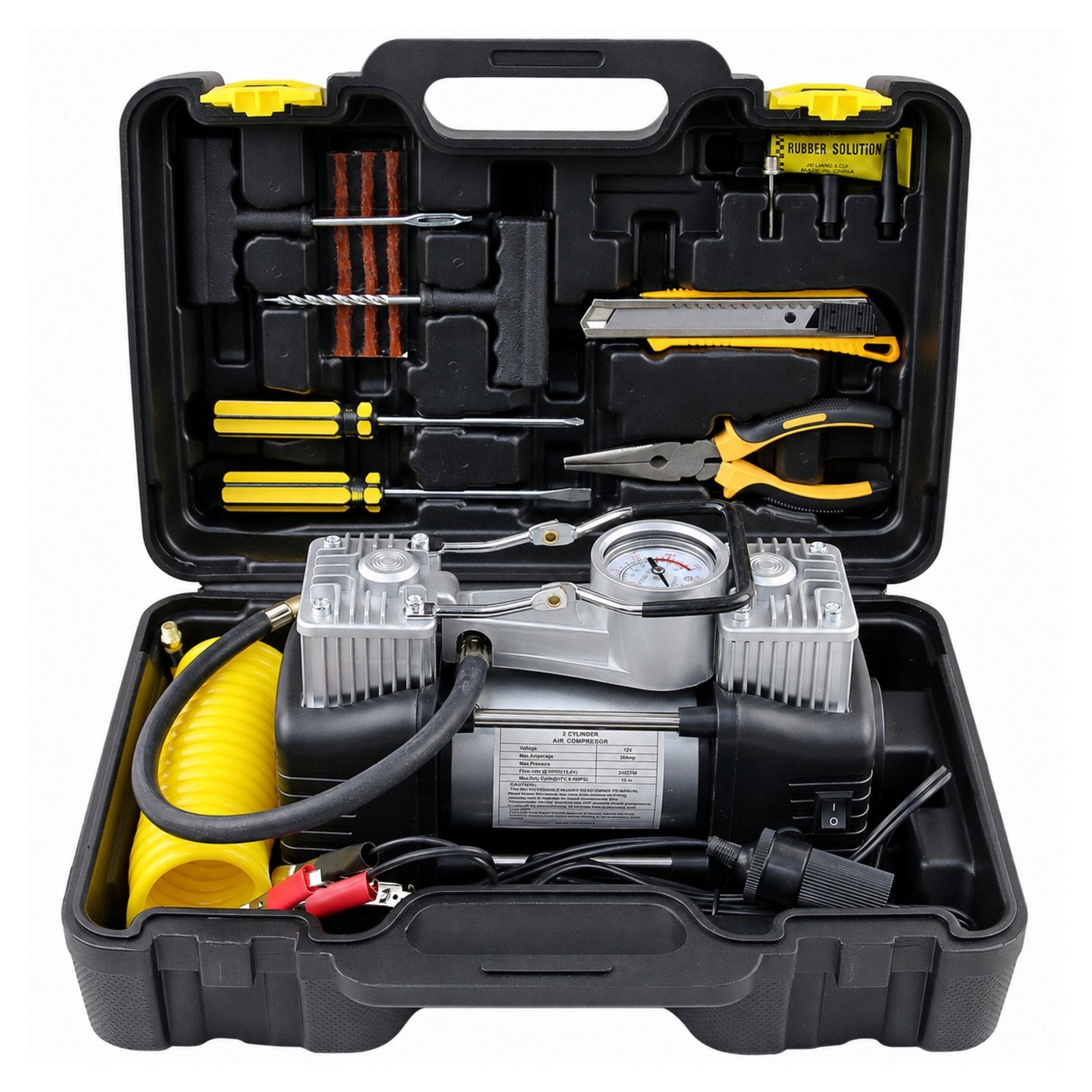 1-Cylinder 12V 150PSI Portable Air Compressor Car Tyre Inflator 35LPM #002