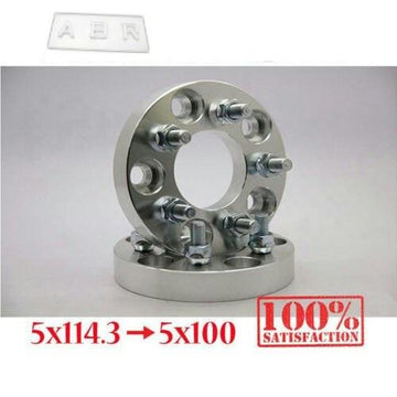 New 2pcs 25mm Alloy Wheel Spacer 5x4.5 5x114.3 Convert To 5x3.94 5x100 12x1.5