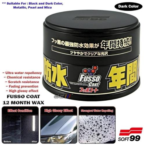 Soft99 Fusso Coat Car Wax 12 Months Durability Dark Color Car Original Formula