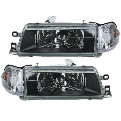 Crystal Black Headlight Corner Light Lamp For Corolla AE91 AE92 EE90 1987-1991