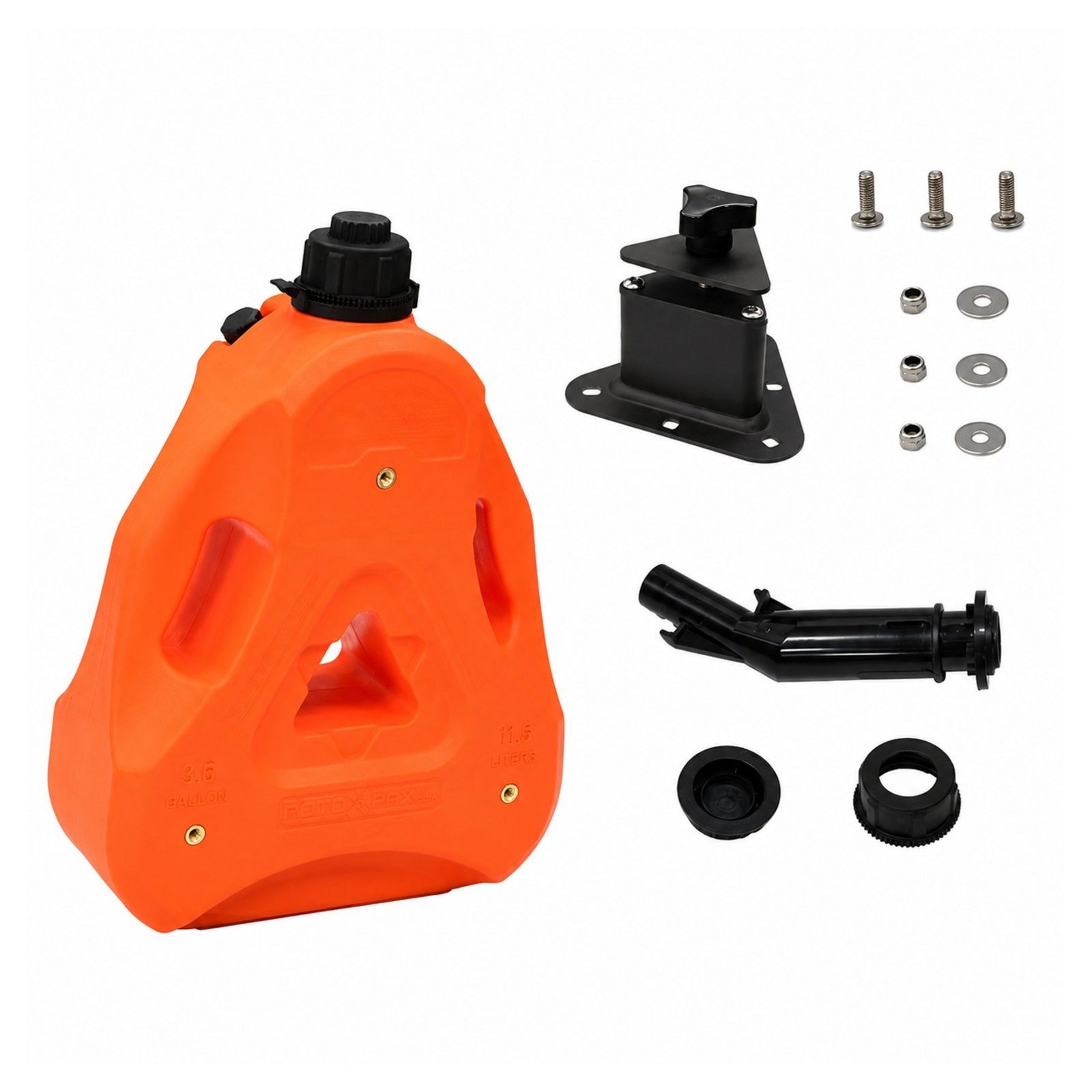 1.6 Gallon/6L Portable Fuel Tank Adjustable Flow Rate w/Spout & Bracket Off-Road