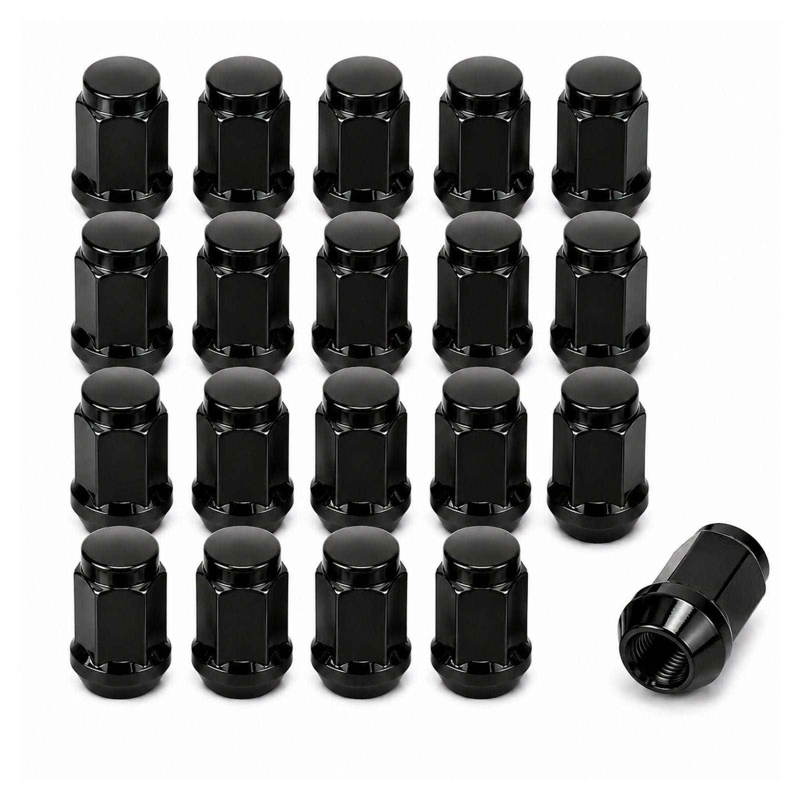 20x M12x1.5 Black Wheel Lug Nuts For Commodore VT VX VY VZ Triton Navara Ranger