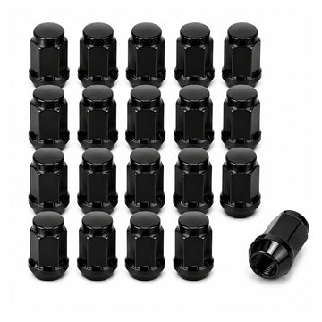 20x M12x1.5 Black Wheel Lug Nuts For Commodore VT VX VY VZ Triton Navara Ranger