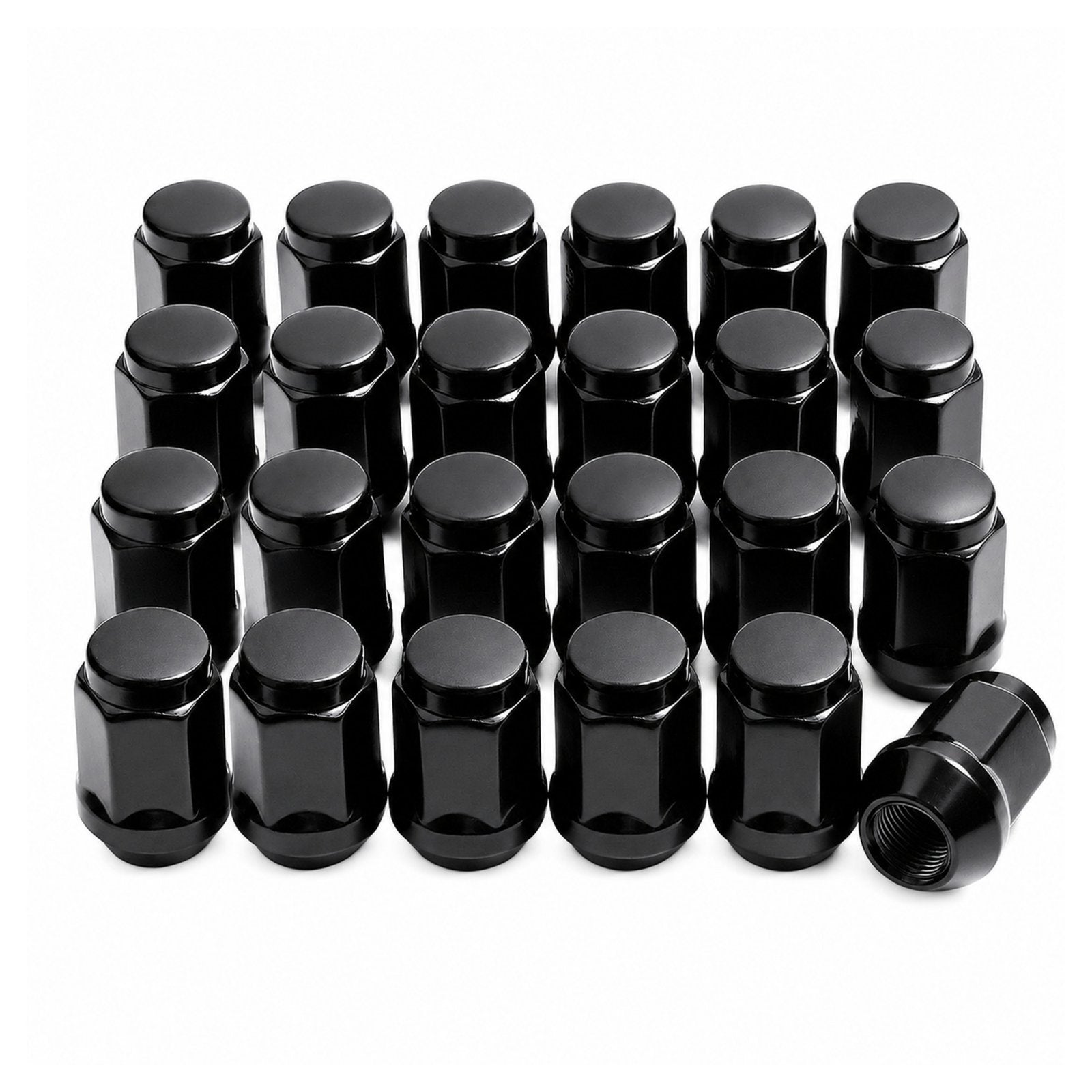 24x M12x1.5 Black Wheel Lug Nuts For Prado LandCruiser D-MAX Colorado Triton