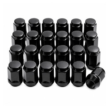 24x M12x1.5 Black Wheel Lug Nuts For Prado LandCruiser D-MAX Colorado Triton