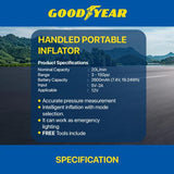 Goodyear Wireless Portable Small Digital Tire Pressure Detection Inflator Pump f