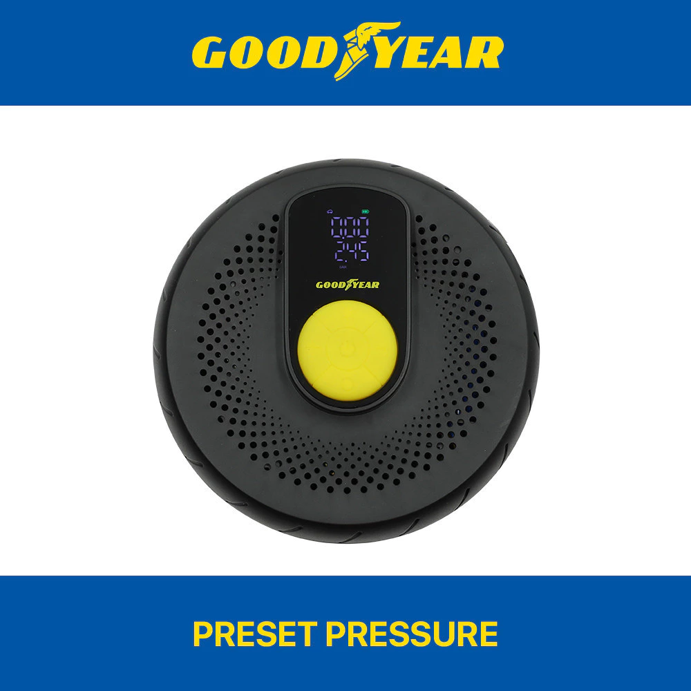 Goodyear Portable Air Compressor 12V Lite Tyre Air Pump Tire Small Compact Quiet LED Screen