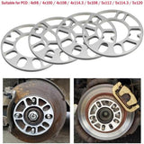 4pcs 3mm Aluminum Wheel Spacers Shims For Universal 4/5 Stud 114.3 120