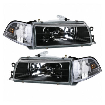 Crystal Black Headlight Corner Light Lamp For Corolla AE91 AE92 EE90 1987-1991
