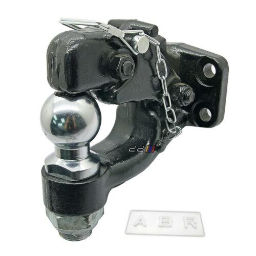 8 Ton 2" Ball Combo Heavy Duty Tow Pintle Hook Hitch Towing 4WD Truck Trailer