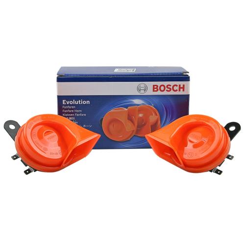 BOSCH Evolution Fanfare Twin Horn Set Orange 12V 410Hz/510Hz For Car SUV Truck