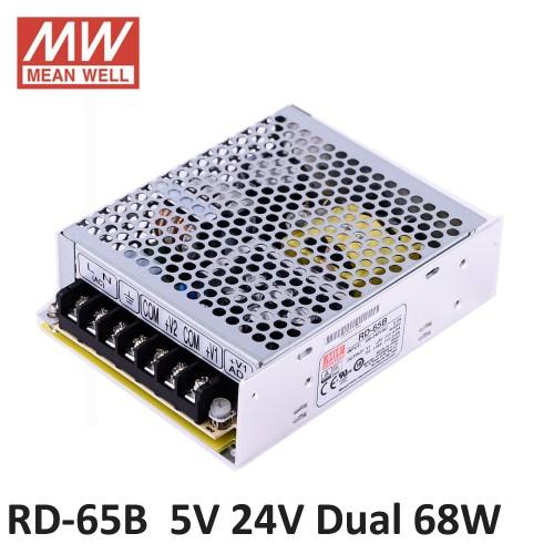 Mean Well MW RD-65B 68W 4A @ 5V & 2A @ 24V Double Output Switching Power Supply