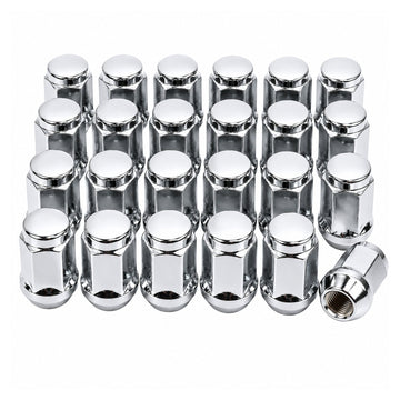 24x M12x1.5 Chrome Wheel Lug Nuts For Prado LandCruiser D-MAX Colorado Triton