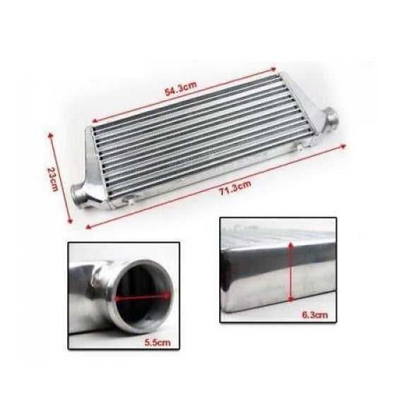 Front Mount Intercooler 550X230X65MM Inlet/Outlet 2.5" Aluminium Bar Plate