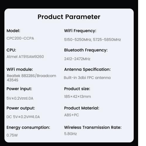Carlinkit Wireless USB Carplay Dongle for IOS Android Smart Navigation Player AU