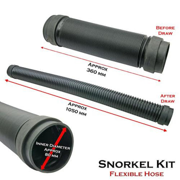 Universal Vehicle Snorkel Kit 36cm to 105cm Flexible Hose Joint Pipe Customize.