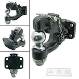8 Ton 2" Ball Combo Heavy Duty Tow Pintle Hook Hitch Towing 4WD Truck Trailer