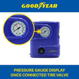 Goodyear Air Compressor Tire Air Pump 120PSI 12V 75W 10A With Storage Bag