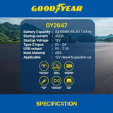 Goodyear Jump Starter Powerbank With LED Flashlight Portable 12V 400A 6400mAh